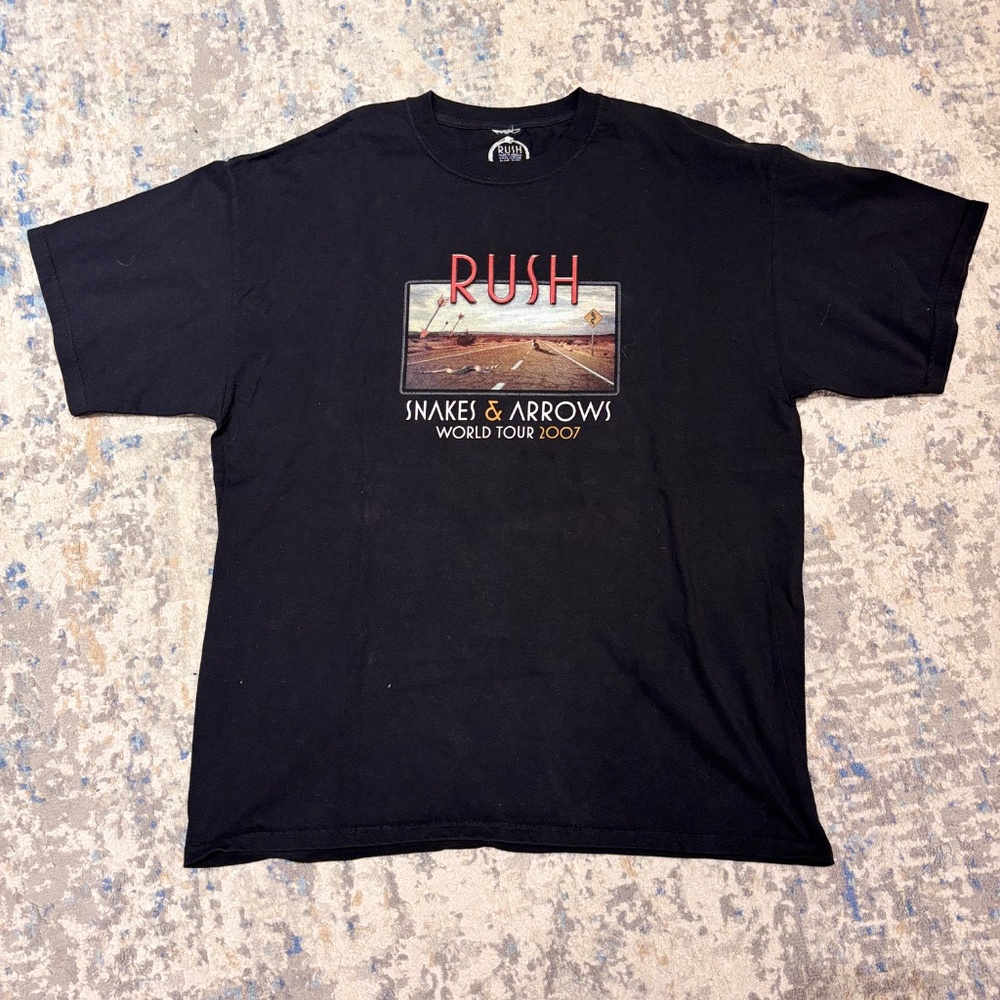 Rush 2007 Tour Double sided Graphic tee